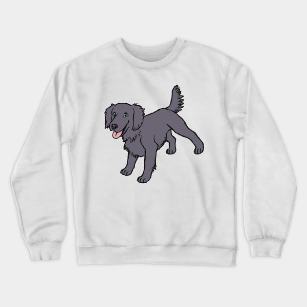 Flat-Coated Retriever (Doggust 2022) Crewneck Sweatshirt by tiffatiel